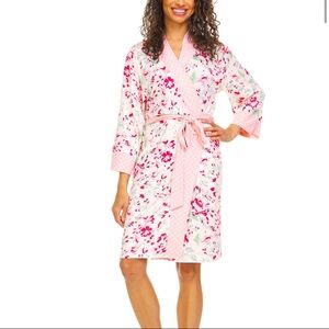 Women’s Robe Flora Nikrooz Ladies' Robe White Multi Pink Size M, L, XL, XXL NEW